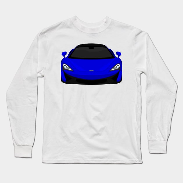 MCLAREN 570S DARK-BLUE Long Sleeve T-Shirt by VENZ0LIC